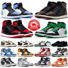 Mens 1 High OG 1s Basketball Shoes Jumpman Palomino UNC Toe Lost And Found  Men Sneakers University Blue Washed Black Patent Bred Dark Mocha Lucky  Green Women Trainers From Fashionmans, $17.28