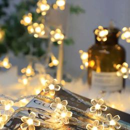 Christmas Decorations Lights LED Fairy Lights Crystal Cherry Blossom Flower Garland For Indoor Wedding Festival Christmas Party Decors R230928