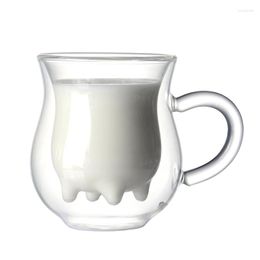 Mugs Heat Resistant Double Wall Borosilicate Glass Creative Milk Mug Gift For Children 220ml