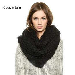 Scarves Couverture Ring Circle Scarf Women Winter Infinity Neck Solid Ladies Warm Autumn Soft Knitted Snood 230928