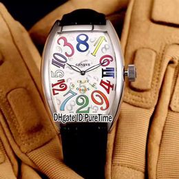 Crazy Hours 8880 CH COL DRM Steel Case Silver Dial Color Number Mark Automatic Mens Watch Black Leather Strap Watches Hight Qualit339k
