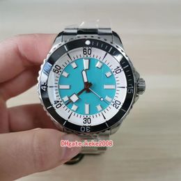 Superp mens watches A17376211L2A1 44mm Stainless 300 meters waterproof Ceramic Blue dial Stainless ETA 2824 Movement Automatic mec2017