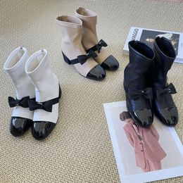 Chanells Crystal Heels Canale per prua Canna della caviglia incastruttura C Boots Boots Cap Tata Black Black Beige Mid Upper Slim Slimp Boot Women Designer Designer Dress Scheme MI