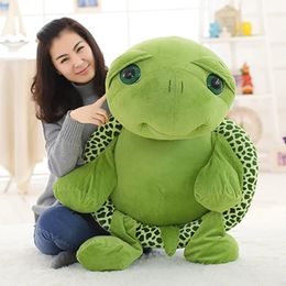 Plush Dolls 30-100cm Lovely Big Eyes Tortoise Soft Stuffed Animal Cushion Soft Small Sea Turtles Dolls for Kids Gift 230927