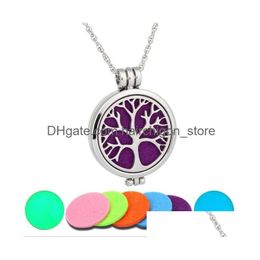 Aromatherapy 8 Styles Essential Oil Diffuser Necklace Magnet Close Locket Pendant With 5Pads And Chains Necklaces Jewelry Drop Deliv Dhspg
