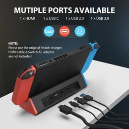 Chargers SIWIQU TV Docking Station for Nintendo Switch OLED Dock Replacement with 4K HD Adapter Type CUSB Port 230927