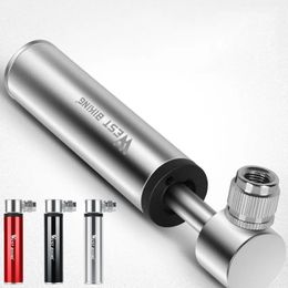 Bike Pumps Mini Bicycle Pump 120PSI Cycling Portable Aluminium Foot Pumps Handy Pump Foldable Hose Alloy Inflator Bike Accessories 230928