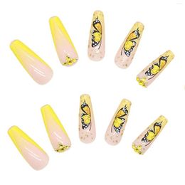 False Nails Long Luxurious Butterfly Fake Ultra Flexible For Lasting Comfort Manicure Lover Daily Home DIY