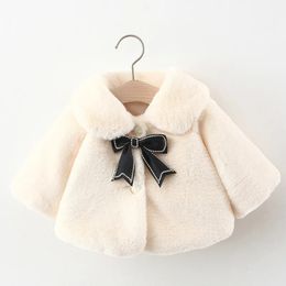 Jackets 2023 New Winter Jacket For Baby Girl Clothes Fashion Christmas Princess Cloak Autumn Warm Faux Fur Girls Coat Plush Outwear 230928