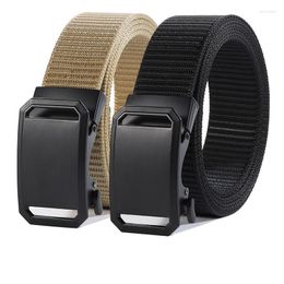 Belts Fashion Metel Rotatable Buckle Mens Canvas Younger Outdoor Leisure Breathable Jeans Accessories Cinto 3.5cm Strap 125cm