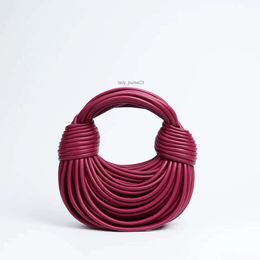 Cattle Lady Brand Leather Cassette Botteega Knot Bvbag Double Knitted Knot Bag Designer Hand Bags Totes Small Noodle 2023 Handbag Handbags Round Purse Bjsy