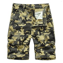 Men's Shorts Mens Cargo With Multi Pockets Vintage Camouflage Print Cotton Work Relaxed Fit Hiking Outdoor Casual Pants