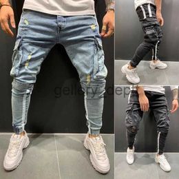 Men's Jeans New Men Skinny Jeans Ripped Jeans Destroyed Frayed Jeans Slim Fit Pant Denim Pants Men Jeans Men Pant Long Trouser J230928