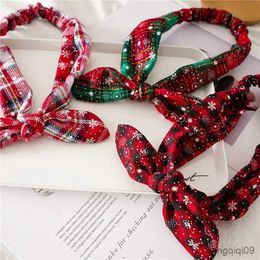 Christmas Decorations Snowflake Grid Headband Merry Christmas Decor for Home Christmas Ornaments Xmas Gifts Happy New Year