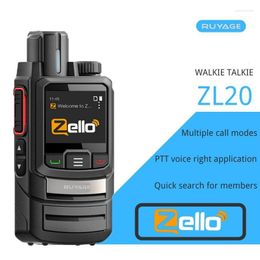 Walkie Talkie Ruyage ZL20 Zello 4g Radio With Sim Card Wifi Bluetooth Long Range Profesional Powerful Two Way Radio100km