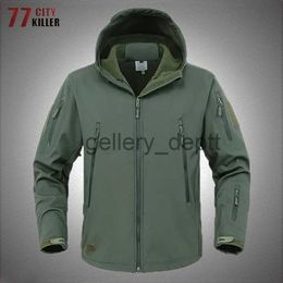 Men's Jackets Military Shark Skin Soft Shell Jackets Men Tactical Windproof Waterproof Jacket Men Army Combat Jackets Mens Hooded Bomber Coats J230928