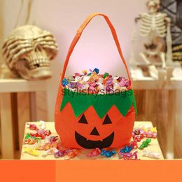 Totes Halloween Party Handheld Non woven Candy Bag Bat Pumpkin Bag Children's Candy Seeking Prop09stylishyslbags
