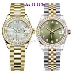 Designer Orologio Wristwatches Womens Automatic Mechanical Watches 28/31/36mm 904L Full Stainless Steel diamond bezel waterproof Gold watch montre de luxe