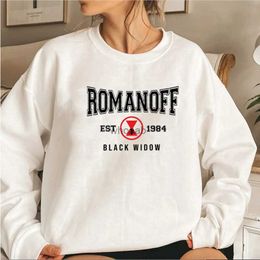 Women's Hoodies Sweatshirts Romanoff 1984 Sweatshirt Natasha Superhero Women Crewneck Long Sleeve Pullovers Streetwear Tops YQ230928