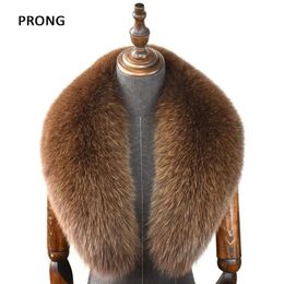 Scarves 100 Real Fur Collar For Coat Jacket Women Natural Scarf Shawl Large Size Neck Warmer Winter Men Wraps 230927