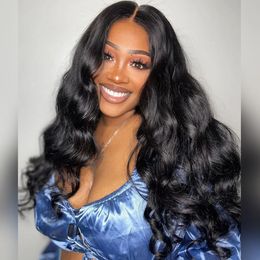 Synthetic Wigs Wear And Go Glueless Body Wave Lace Front Wig 55 HD Closure Pre Plucked Hairline Cut Human Hair for Women 230927
