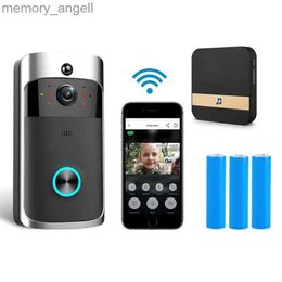 Doorbells V5 WiFi Video Doorbell Camera Battery Power Door Bell Voice Intercom With Chime Wireless Home Security 720P HD Camera Door Phone YQ230928