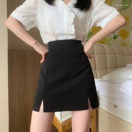 Skirts Half Length Short Sexy Girl Foreign Style Bag Hip High Waist Thin Versatile A-line Women Anti Walk Skirt Pants Size