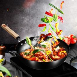 Pans Chinese Style Cooking Pot Gas Induction Cooker Universal Frying Pan Less Oil Smoke Not Easy To Stick The Cookware