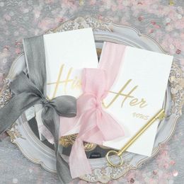 Party Supplies Ins Korean-style European-style Bride And Groom Wedding Vow Card Sworn Chiffon Ribbon