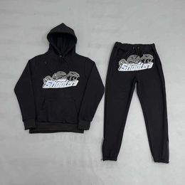 Embroidery Hoodie Logo Sports Wear Sweatsuit Mens Tracksuits Jogger Set Clothes Tiger Head pants Sport sweatpants Set streetwear