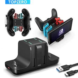 Chargers 6 in 1 Charging Dock for Nintendo Switch Console Joycon Controller Gamepad Charger Station DC5V2A Charge Stand NS 230927