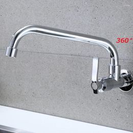 Kitchen Faucets KKTNSG Faucet Wall Mounted Single Taps Sink Copper Tap G1/2