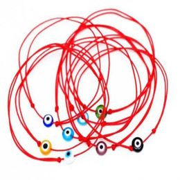 Ship 100pcs Red String Evil Eye Lucky Red Cord Adjustable Bracelet NEW2432