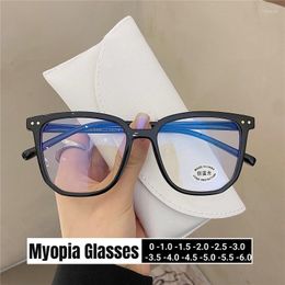 Sunglasses Trendy Anti-blue Light Myopia Glasses Women Men Minus Diopter Eyewear Unisex Near Sight Eyeglasse Fashion Prescription