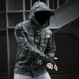 Men's Jackets M65 Army Clothes Casual Tactical Windbreaker Trench Men Waterproof Flight Pilot Coat Hoodie Man Military Field Jacket 230927