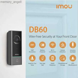 Doorbells IMOU 5MP Video Doorbell Kit DB60 Smart Home Wireless Video Peephole For Door Bell Camera IP65 Weatherproof Night Vision YQ230928