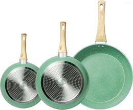 Pans Frying Pan Set Non Stick 8" 9.5" 11" Nonstick Skillet Omelette Fry With Bakelite Handle