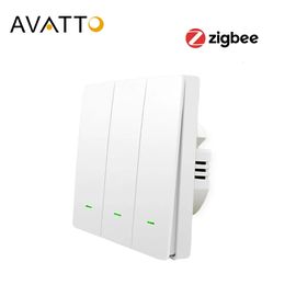 Other Electronics AVATTO Tuya Zigbee Smart Switch With or No Neutral Wire Light 123 Gang Voice workd for Alexa Google Home yandex 230927