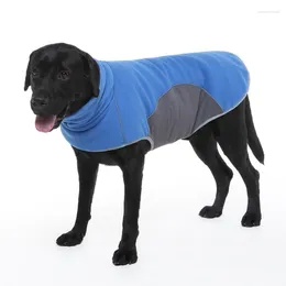Dog Apparel Fleece Clothes Winter Patch-work Zipper Vest Jacket Sweater Thicken Warm Coat With Leash Attachment
