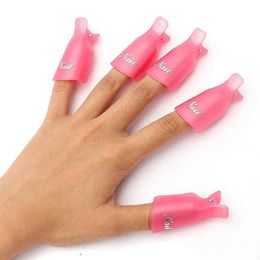 Nail Treatments 10Pcs Plastic Nail Art Soak Off Cap Clips UV Gel Degreaser Polish Remover Wrap Reuseable Polish Soak Off Cap Clip Manicure Tools 230927