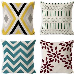 Wholesale Love Home Sweet Home Throw Pillow Cover with Zipper Linen Cushion Home Sofa Decor Supplies 45X45cm