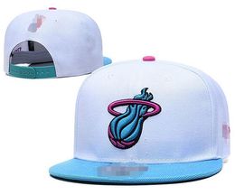 American Basketball Heat Snapback Hats 32 Teams Luxury Designer The Finals Champions Locker Room Casquette Sports Hat Strapback Snap Back Adjustable Cap a6