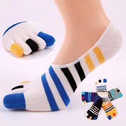 Men's Socks 5 Pairs/lot Summer Men Toe Sock Women No Show Invisible Five Finger Cotton Mesh Thin Fingers Slipper