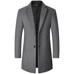 Men's Wool Blends Men Long Winter Jackets Trench Coats 40 Autumn Male Business Casual Size 4XL 230927