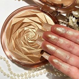 Concealer Style 3D Highlighter Repair Powder Rose Petals High Brighten Lustre The Skin Without Flying Natural Soft Contour 230927