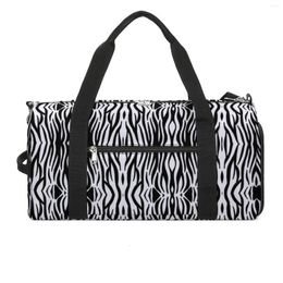 Outdoor Bags Gym Bag Classic Zebra Sports Accessories Black And White Animal Print Men Portable Handbag Travel Training Fitness