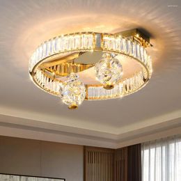Ceiling Lights Bedroom Crystal Light Luxury And Simplicity Master Girl Room Dining Study Lamps