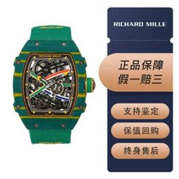 Richardmill Mechanical Automatic Watches Luxury Wristwatches Swiss Watch Series Mens RM6702 South Africa Carbon Fiber Limited Edition Mens Fashion Casual Wa WN1N