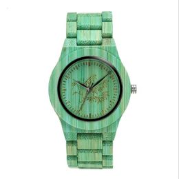 SHIFENMEI Brand Mens Watch Colourful Bamboo Fashion Atmosphere Metal Crown Watches Environment Protection Simple Quartz Wristwatche267C