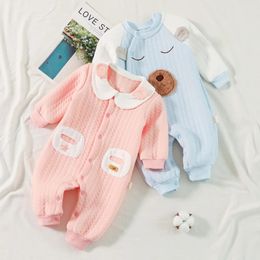 Rompers born Baby Winter Cute Graphic Clothes Fashion Baby Boys Girls Long Sleeve Rompers CottonThicken Warm Winter Infants Jumpsuit 230927